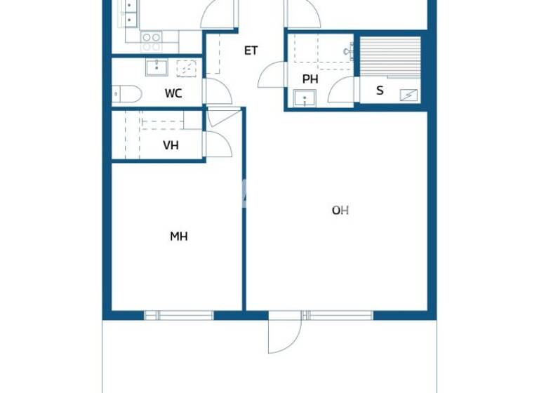 Reihenmittelhaus zum Kauf 109.000 € 3 Zimmer 74,5 m² 10.594 m² Grundstück Kotkantie 3-5 Valkeakoski 37600