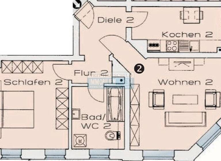 Wohnung zum Kauf 129.000 € 2 Zimmer 58,9 m² frei ab sofort Lindenthaler Straße 59 Gohlis-Süd Leipzig 04155