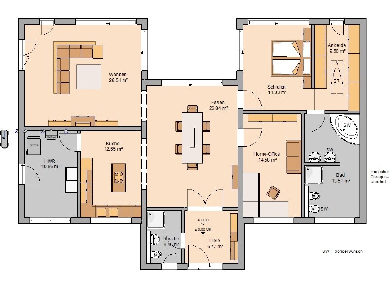 Bungalow zum Kauf provisionsfrei 609.500 € 4 Zimmer 142 m²<br/>Wohnfläche 823 m²<br/>Grundstück Euba Chemnitz 09128