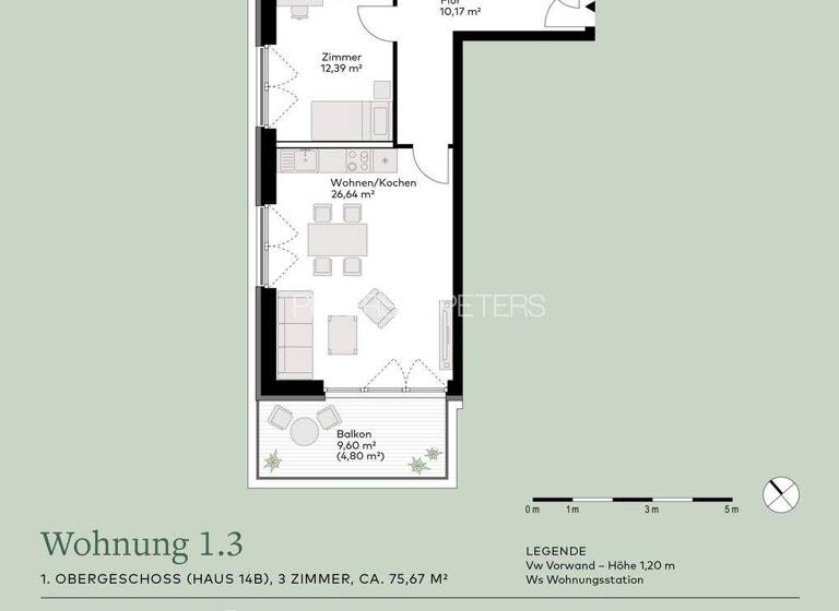 Wohnung zum Kauf - Erstbezug provisionsfrei 462.000 € 3 Zimmer 75,7 m² 1. Geschoss Pinneberg 25421