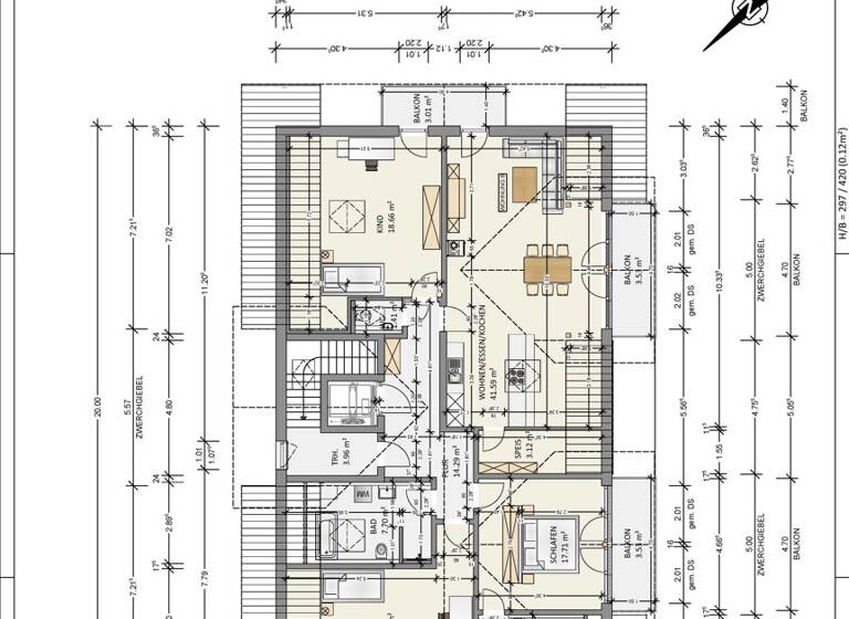 Penthouse zur Miete 2.990 € 4 Zimmer 140 m²<br/>Wohnfläche Dachgeschoss, 3.<br/>Geschoss Maistraße 8 Penzberg Penzberg 82377