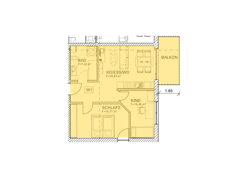 Wohnung zum Kauf - Erstbezug provisionsfrei als Kapitalanlage geeignet 285.165 € 3 Zimmer 63,4 m² Reischach 84571