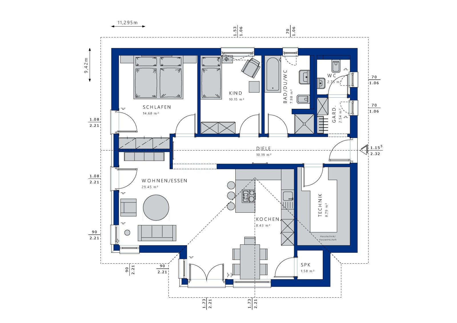 Bungalow zum Kauf 581.460 € 3 Zimmer 96,5 m²<br/>Wohnfläche 500 m²<br/>Grundstück Christinenfeld Klütz 23948