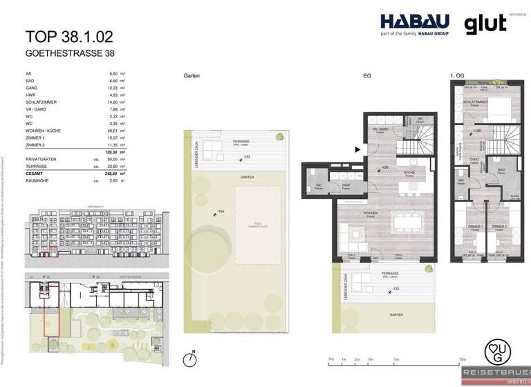 Maisonette zum Kauf - Erstbezug 750.000 € 4,5 Zimmer 129,3 m² frei ab 31.12.2026 Waldegg Linz 4020