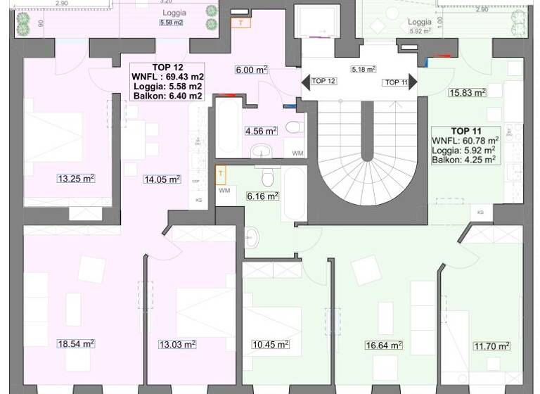 Wohnung zum Kauf 449.000 € 3 Zimmer 60,8 m² 3. Geschoss Wien 1160