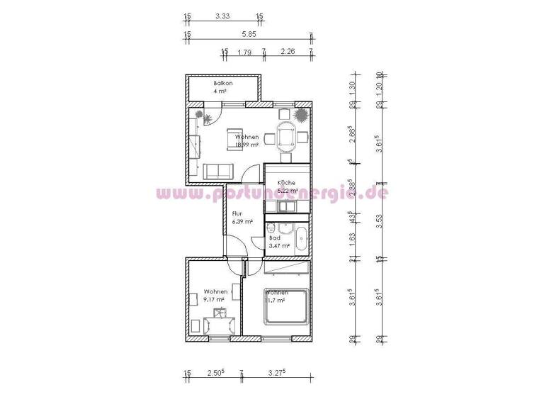 Wohnung zur Miete 325 € 3 Zimmer 56 m² 2. Geschoss frei ab 01.04.2026 Mechthildstraße 33 Neustädter Feld Magdeburg 39128