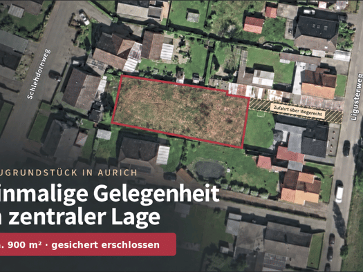 Grundstück zum Kauf provisionsfrei 169.000 € 900 m² Grundstück frei ab 01.01.2027 Innenstadt Aurich 26603