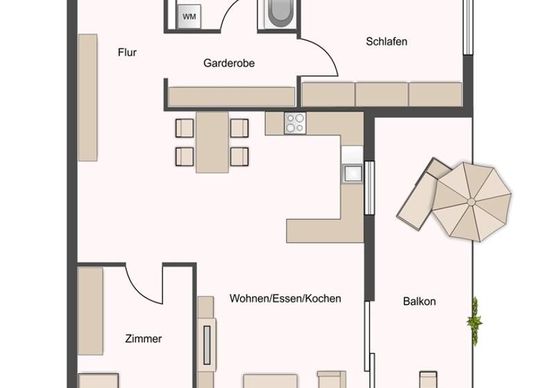 WG-Zimmer zur Miete 890 € 3 Zimmer 97 m² 1. Geschoss Heuchlingen 73572