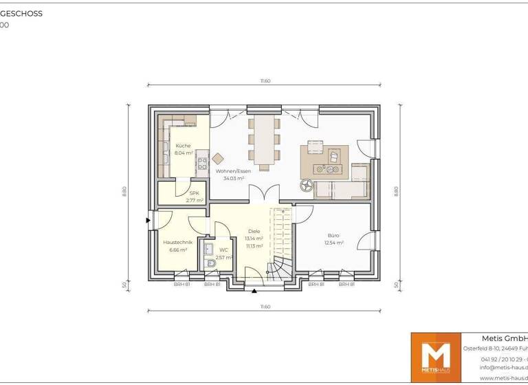 Einfamilienhaus zum Kauf - Erstbezug provisionsfrei 628.100 € 4 Zimmer 140,8 m² 400 m² Grundstück Harksheide Norderstedt 22844