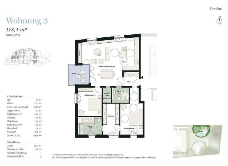 Wohnung zum Kauf - Erstbezug 1.580.000 € 3 Zimmer 118,4 m² Baron-Voght-Straße 140 Othmarschen Hamburg 22607