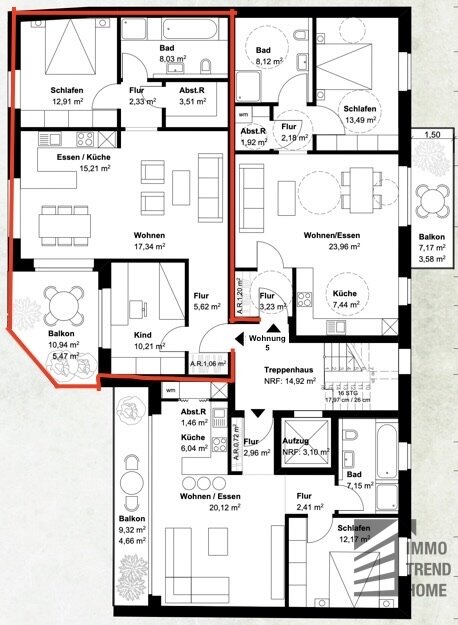 Wohnung zum Kauf 341.800 € 3 Zimmer 80,6 m²<br/>Wohnfläche 2.<br/>Geschoss Hafen 52 Osnabrück 49090