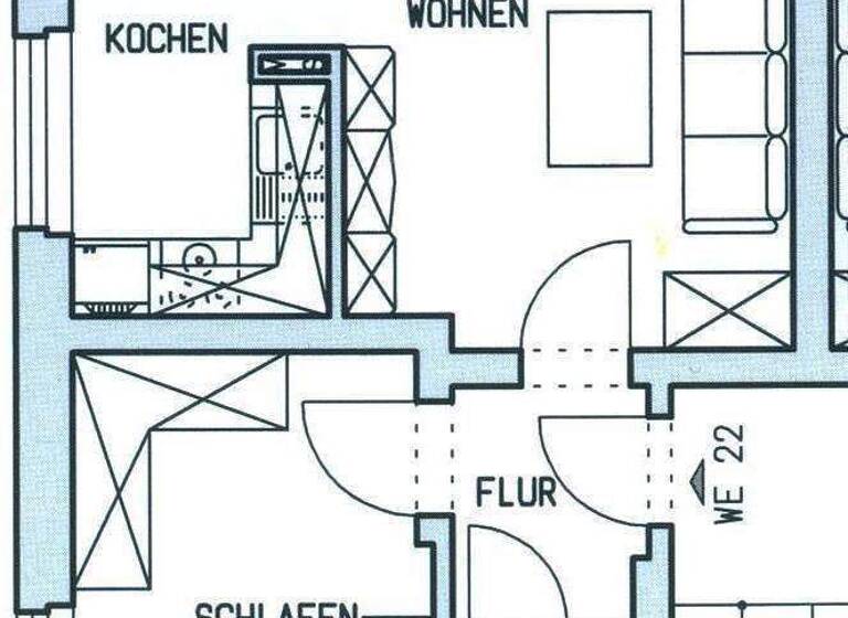 Wohnung zur Miete 295 € 2 Zimmer 49 m² Heimgarten 97 Gablenz Chemnitz 09127