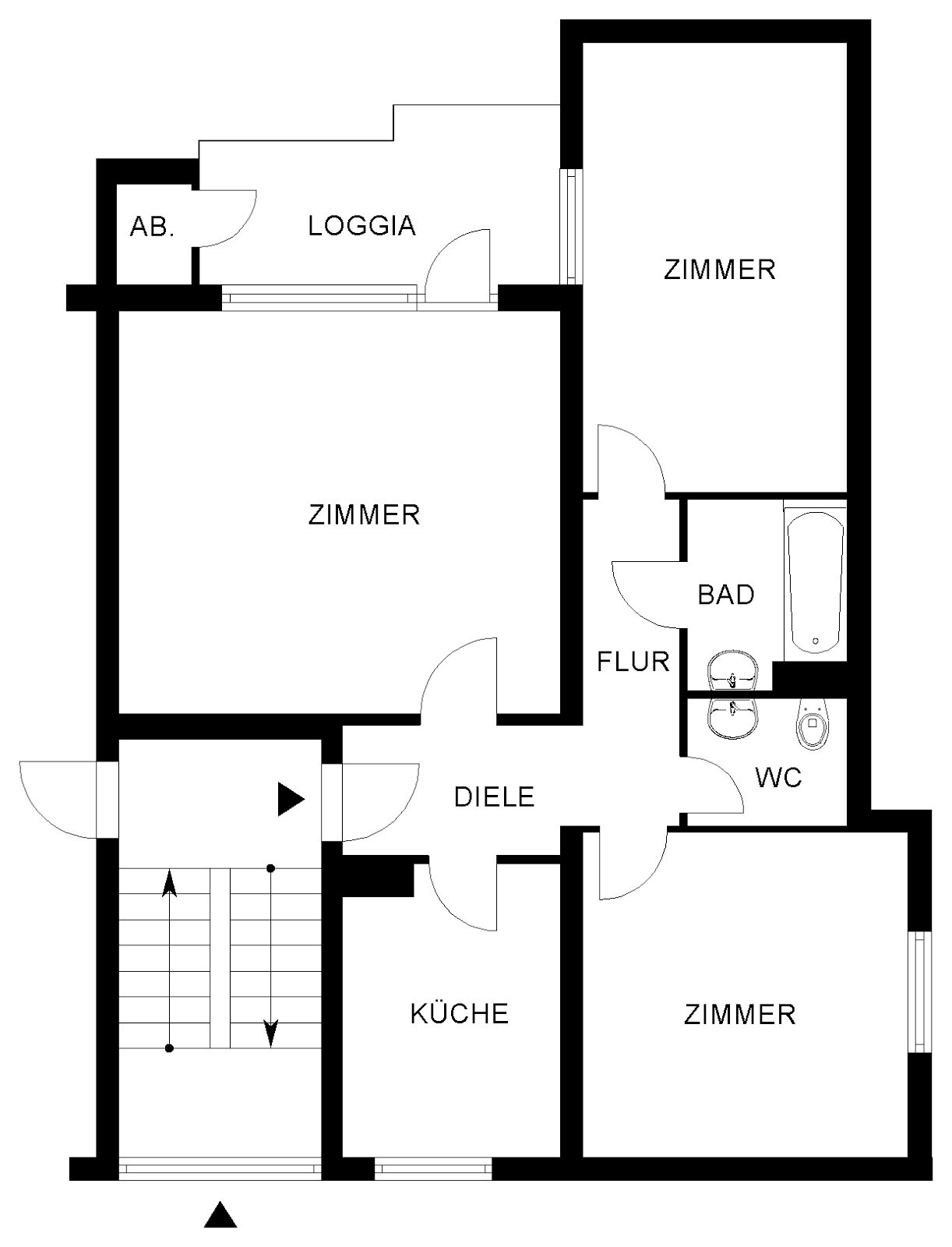 Wohnung zur Miete 487 € 3 Zimmer 72 m²<br/>Wohnfläche 2.<br/>Geschoss ab sofort<br/>Verfügbarkeit Eisenacher Str. 9 Westhagen Wolfsburg 38444