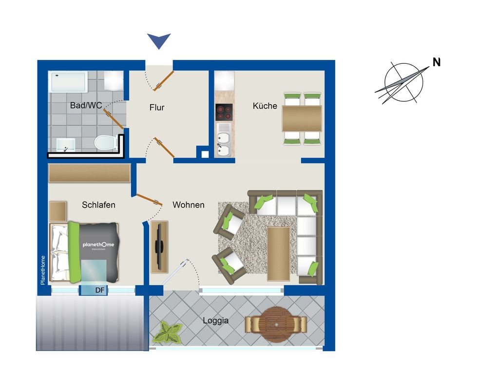 Wohnung zum Kauf 149.000 € 2 Zimmer 50 m²<br/>Wohnfläche Friedrichskoog 25718