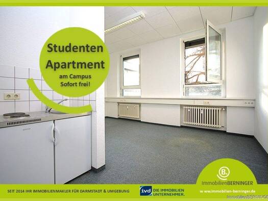 Studio zur Miete 540 € 1 Zimmer 27 m² EG Havelstr. 7 Darmstadt 64295