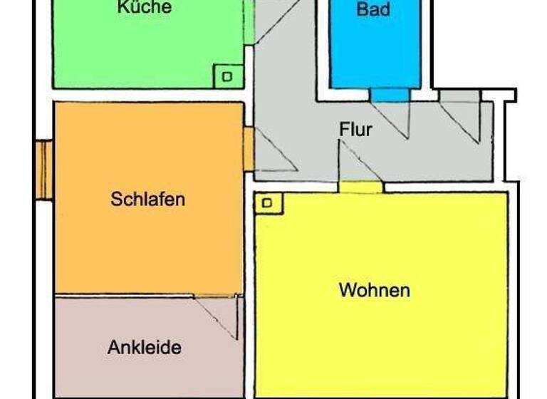 Wohnung zur Miete 378 € 2,5 Zimmer 68,7 m² Gröba Riesa 01591