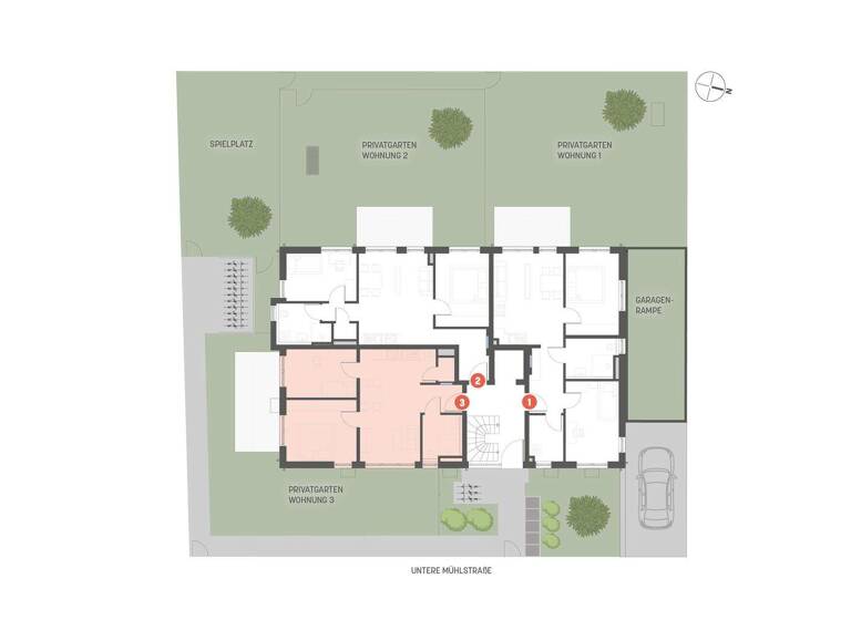 Terrassenwohnung zum Kauf provisionsfrei 599.000 € 3 Zimmer 65,5 m² EG frei ab 01.09.2027 Untere Mühlstraße 15 Allach-Untermenzing München 80999