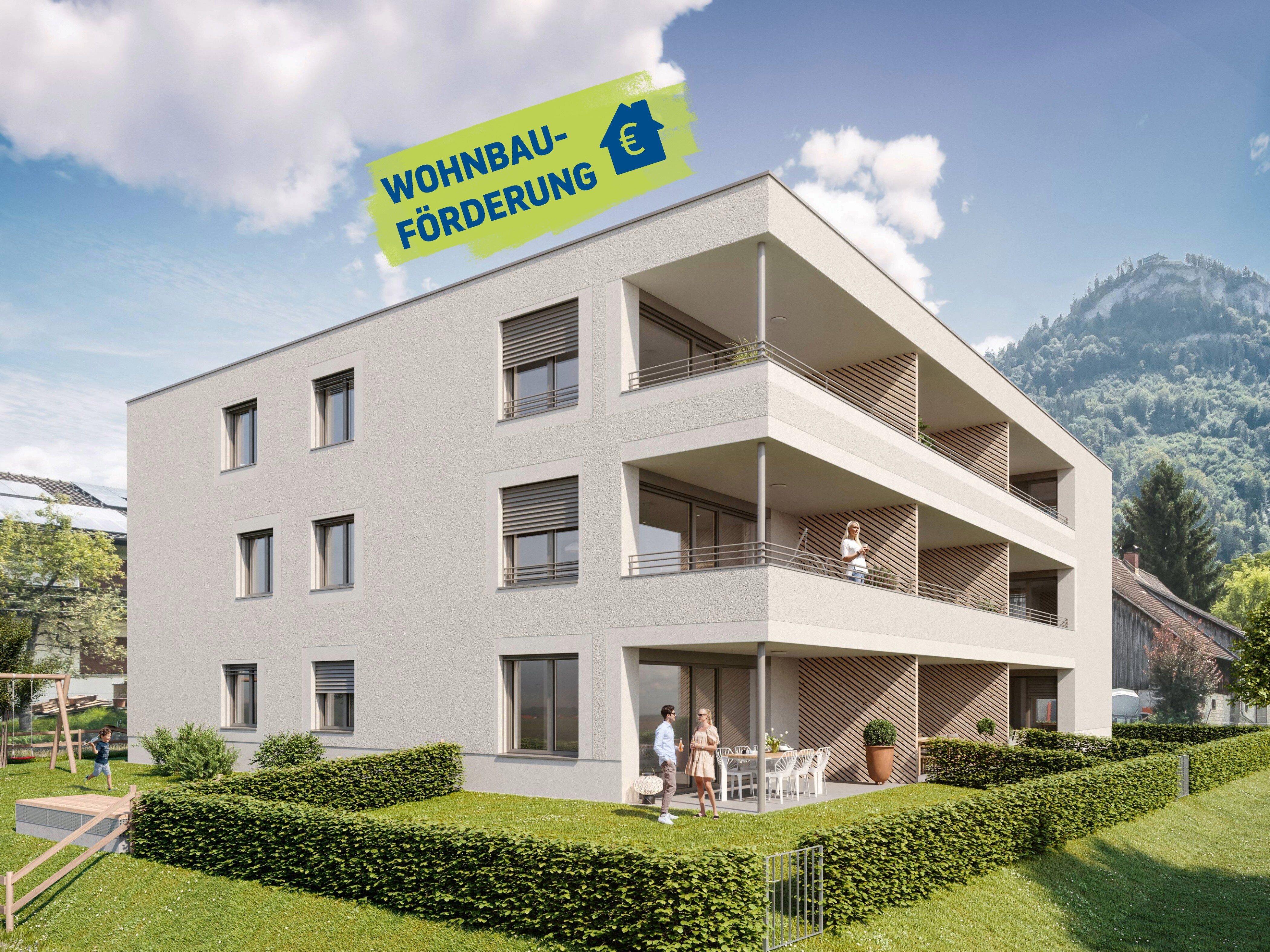 Terrassenwohnung zum Kauf provisionsfrei 304.000 € 2 Zimmer 39,6 m²<br/>Wohnfläche EG<br/>Geschoss Steinacker 57 Dornbirn 6850