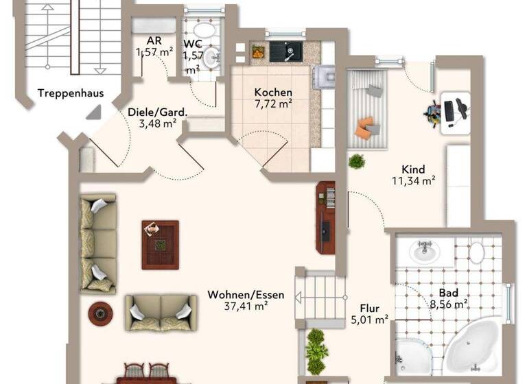 Wohnung zum Kauf 199.000 € 3 Zimmer 92 m² Michelbach Aarbergen 65326