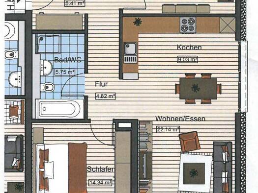 Wohnung zur Miete 1.075 € 3 Zimmer 83,1 m² 7. Geschoss frei ab 01.12.2026 Stadtmitte Neu-Ulm 89231