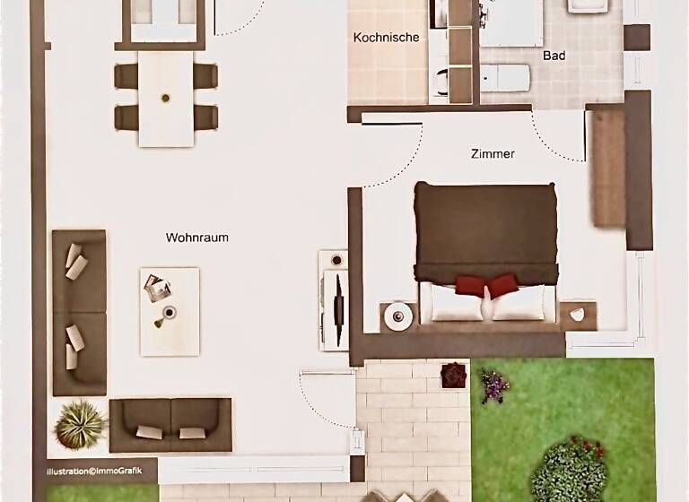 Wohnung zum Kauf 125.000 € 2 Zimmer 52,2 m² EG frei ab sofort Hochschulviertel Hagen 58097