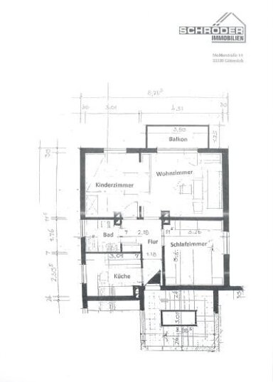 Wohnung zur Versteigerung 75.000 € 2 Zimmer 47,5 m² frei ab sofort Gütersloh Gütersloh 33330