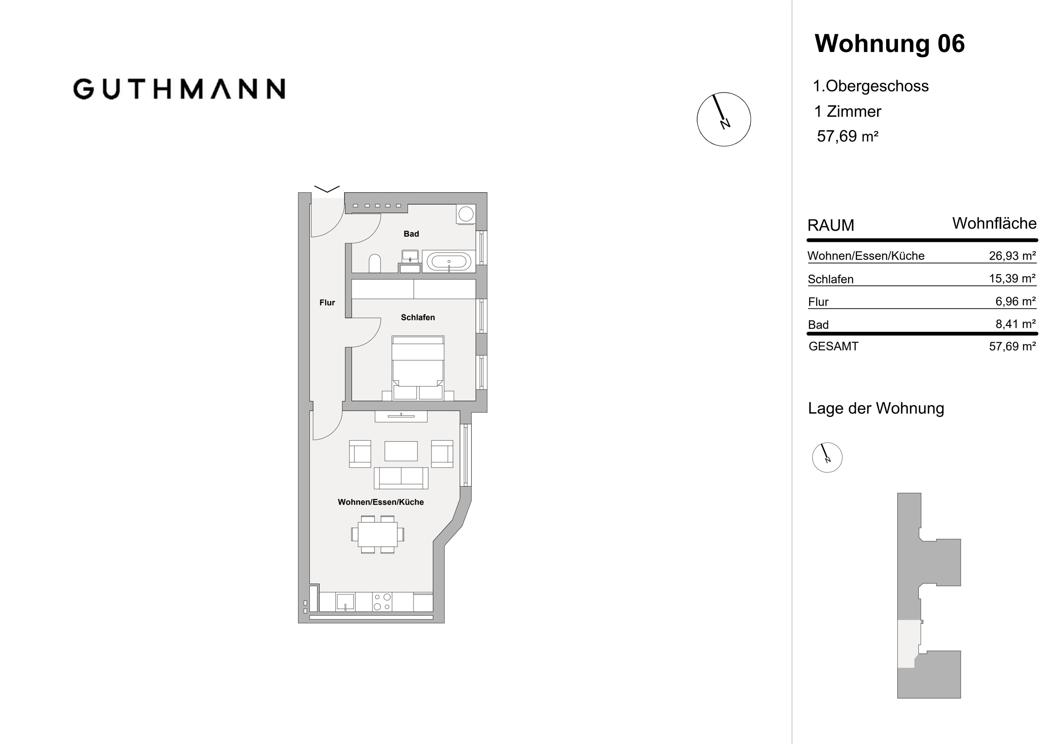 Wohnung zum Kauf 389.000 € 2 Zimmer 57,7 m²<br/>Wohnfläche 1.<br/>Geschoss Friedrichshain Berlin 10247