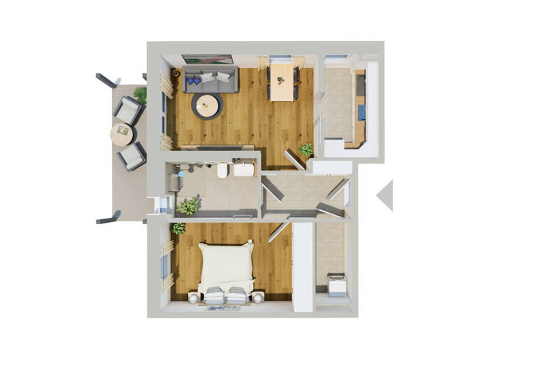 Wohnung zur Miete 875 € 2 Zimmer 60,4 m² 1. Geschoss frei ab sofort Abensberg 93326