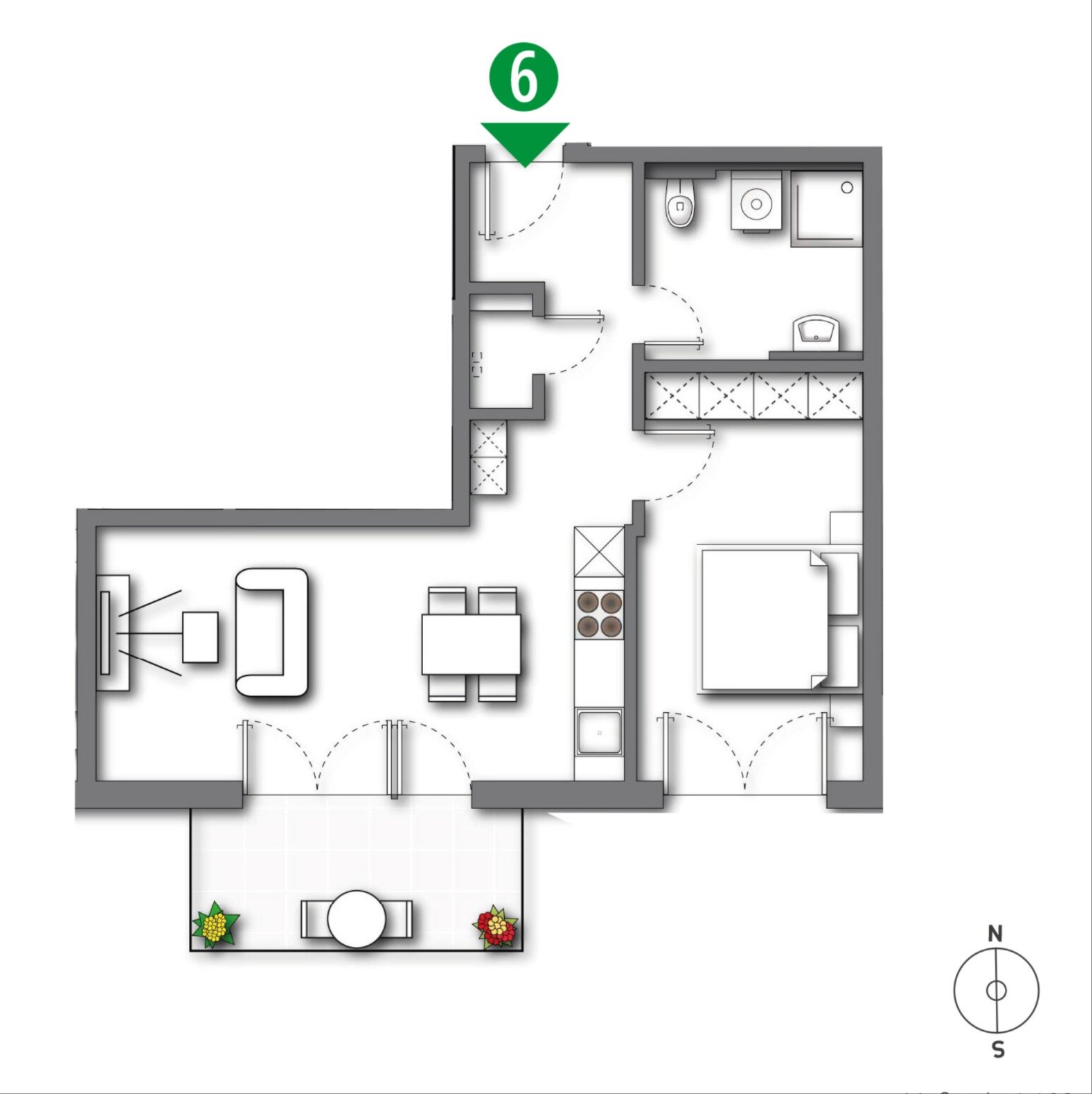 Wohnung zum Kauf provisionsfrei 349.000 € 2 Zimmer 51,1 m²<br/>Wohnfläche 1.<br/>Geschoss 31.12.2026<br/>Verfügbarkeit Perach Ainring 83404