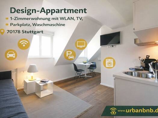 Wohnung zur Miete auf Zeit 1.600 € 1 Zimmer 22 m² frei ab 30.09.2026 Hauptstätter Straße Mitte Mitte 70178
