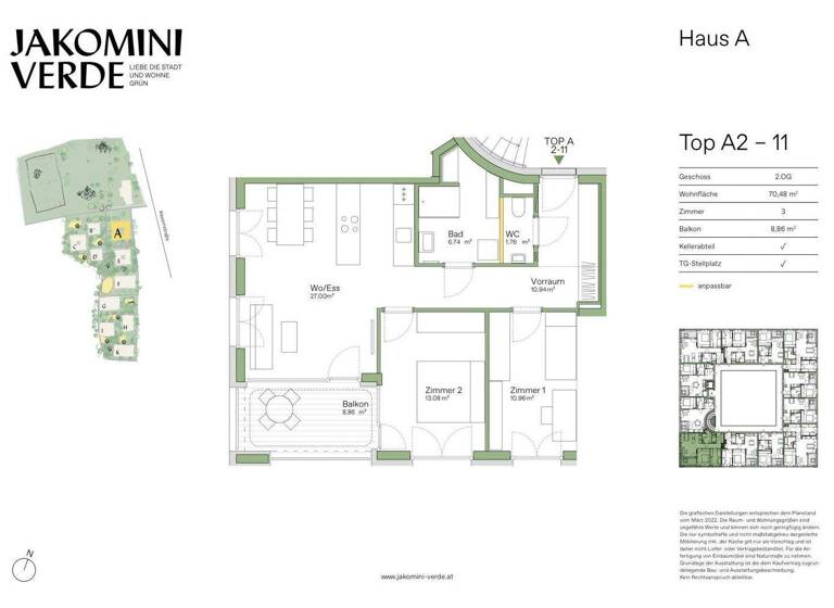 Wohnung zum Kauf - Erstbezug 334.000 € 3 Zimmer 70,5 m² 2. Geschoss Kasernstraße Jakomini Graz,06.Bez.:Jakomini 8010