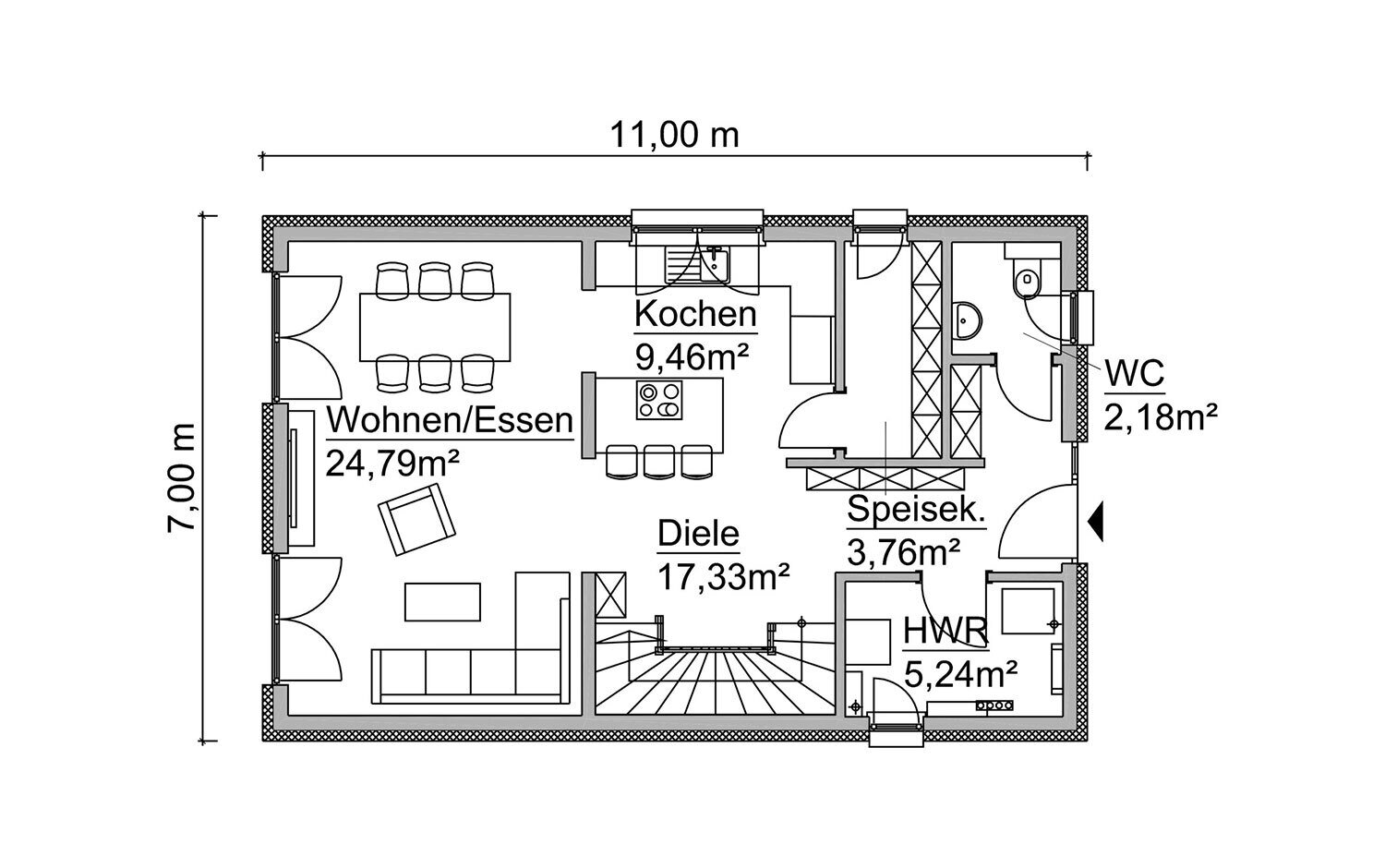 Einfamilienhaus zum Kauf provisionsfrei 340.195 € 4 Zimmer 120,7 m²<br/>Wohnfläche 625 m²<br/>Grundstück Lindenallee Vogelsang Stralsund 18437