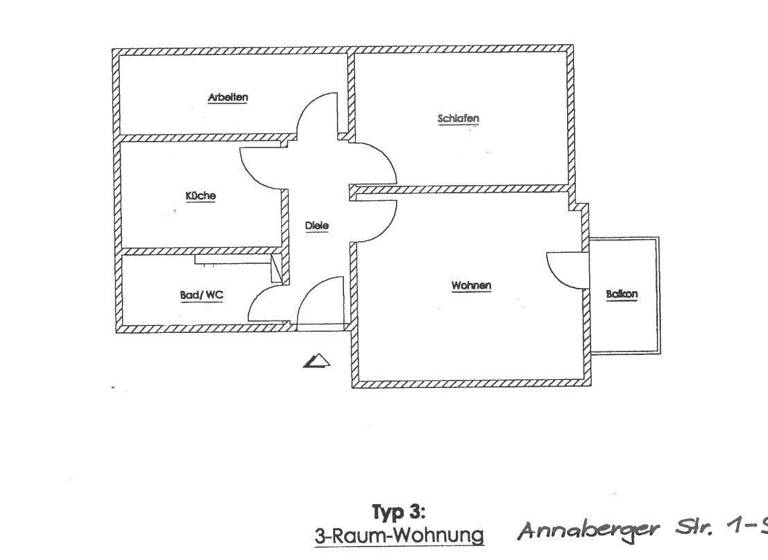 Wohnung zur Miete 435 € 3 Zimmer 61 m² frei ab sofort Wahren Leipzig 04159