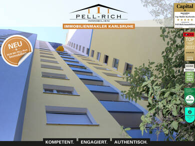 Wohnung zur Miete 540 € 1 Zimmer 25 m² 15. Geschoss frei ab 01.08.2025 Karlsruhe 76135