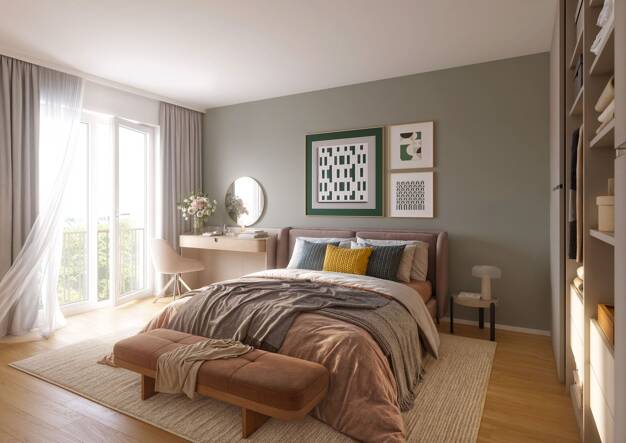 Wohnung zum Kauf - Neubau provisionsfrei 419.900 € 2 Zimmer 46,2 m² 2. Geschoss Lerchenauer Straße Ecke Georg-Zech-Allee 280 Hasenbergl-Lerchenau Ost München 80995