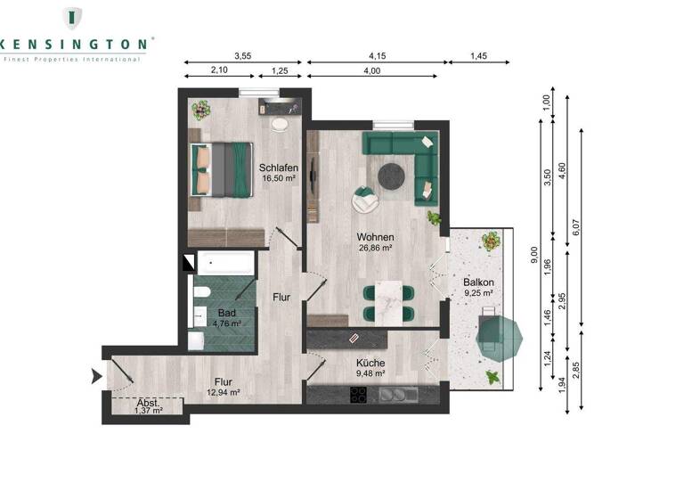 Wohnung zum Kauf 219.000 € 2 Zimmer 74,3 m² 2. Geschoss Kaulsdorf Berlin 12621