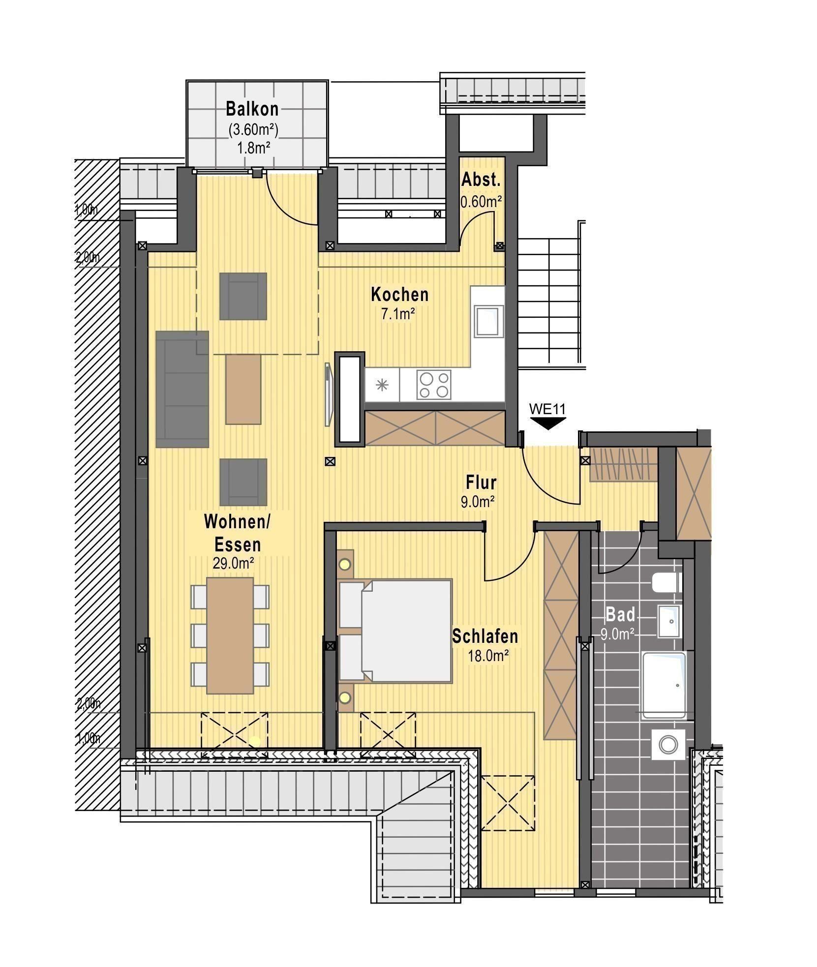 Wohnung zum Kauf 428.600 € 2 Zimmer 74,5 m²<br/>Wohnfläche 5.<br/>Geschoss ab sofort<br/>Verfügbarkeit Südfriedhof Bezirk 6 Kiel 24114