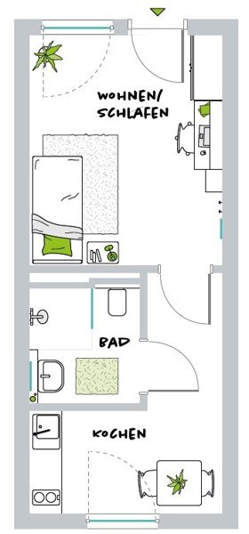 Wohnung zur Miete 618 € 1 Zimmer 30,3 m²<br/>Wohnfläche 1.<br/>Geschoss 01.12.2024<br/>Verfügbarkeit Heinrichstraße 85 Mörsenbroich Düsseldorf-Düsseltal 40239