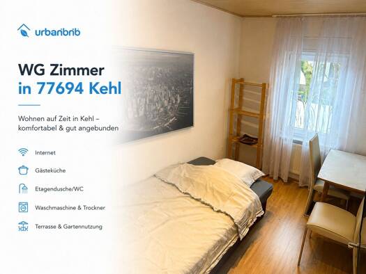 WG-Zimmer zur Miete auf Zeit 510 € 10 m² frei ab 01.09.2026 Riedstraße Kehl Kehl 77694