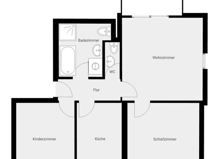 Wohnung zur Miete 570 € 3 Zimmer 65,3 m² 1. Geschoss Feuerbachweg 18 Weißenborn Zwickau 08058