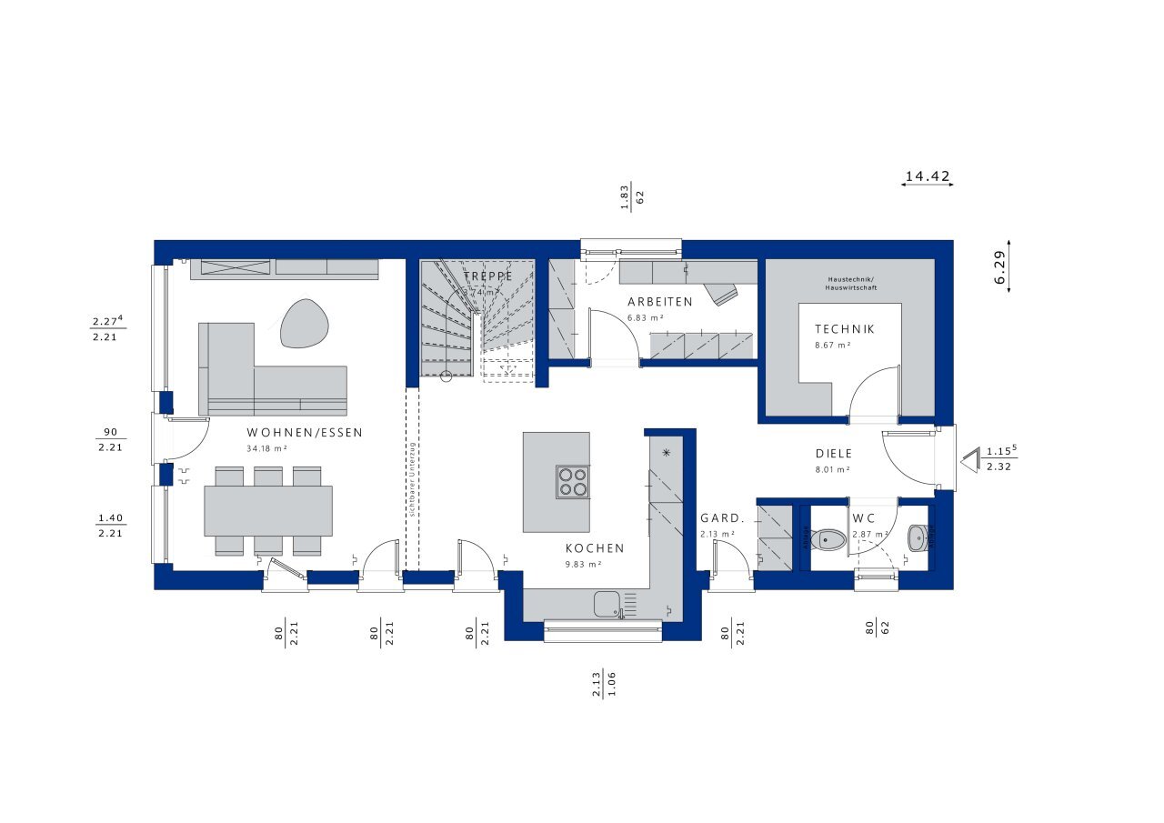 Einfamilienhaus zum Kauf 654.850 € 4,5 Zimmer 144 m²<br/>Wohnfläche 807 m²<br/>Grundstück Steinerbrückl Deuerling 93180