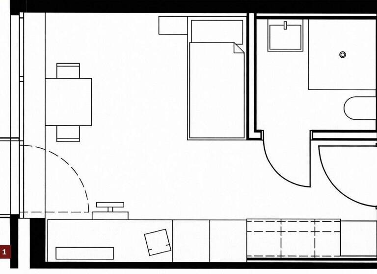 Studio zur Miete - Erstbezug Wohnen auf Zeit 695 € 1 Zimmer 25 m² frei ab 01.03.2026 Herdingstr. 3 Lowick Bocholt 46395