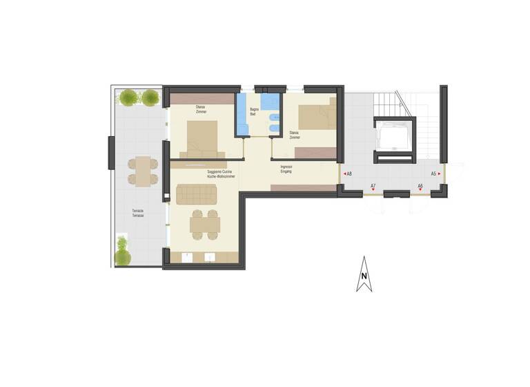 Wohnung zum Kauf 455.000 € 3 Zimmer 57,3 m² 1. Geschoss Bozner Straße 1 Neumarkt 39044
