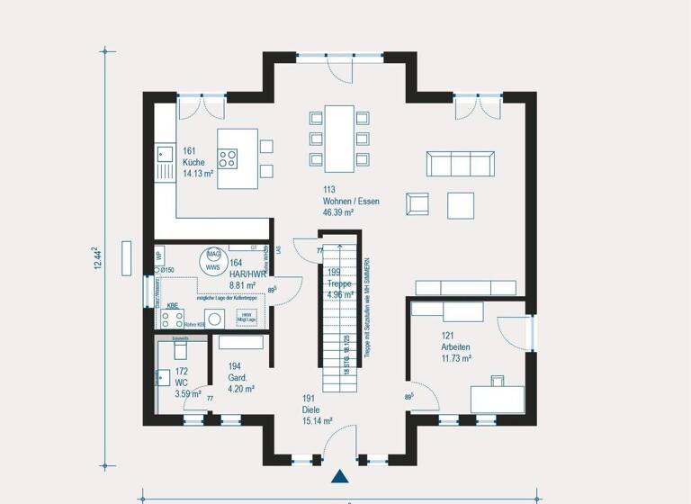 Einfamilienhaus zum Kauf provisionsfrei 650.999 € 6 Zimmer 208,7 m² 430 m² Grundstück Künzelsau 74653