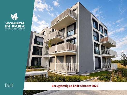 Wohnung zum Kauf - Neubau provisionsfrei 318.900 € 2 Zimmer 61,3 m² EG Am Simontalgraben 23 Langenau Langenau 89129