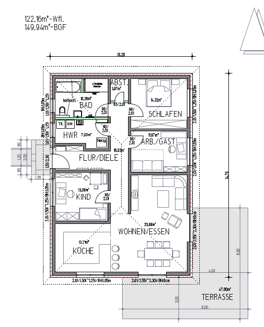 Bungalow zum Kauf - Erstbezug - Ansicht 3