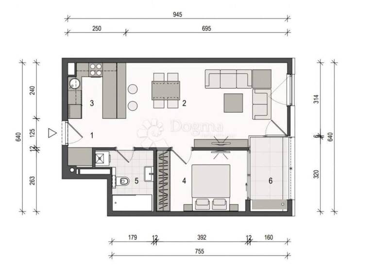 Wohnung zum Kauf 420.000 € 2 Zimmer 62 m² 5. Geschoss Kanal - Sigecica