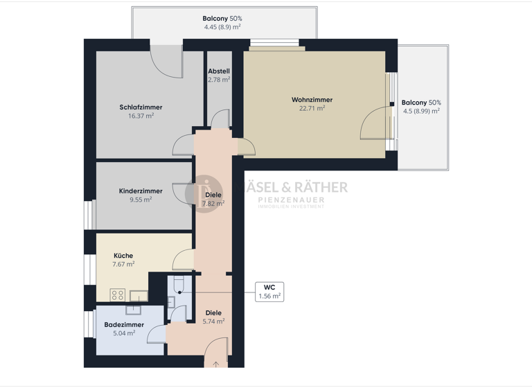 Wohnung zum Kauf 365.000 € 3 Zimmer 88 m² frei ab sofort Prien 83209