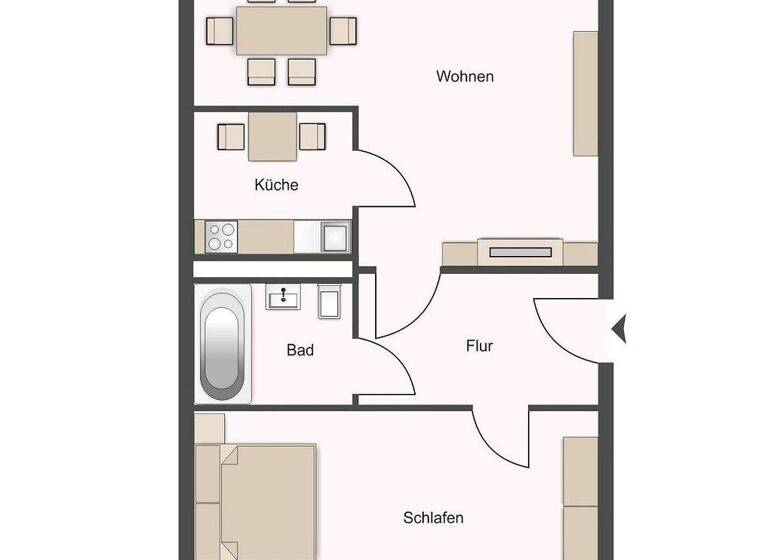 Wohnung zum Kauf 60.000 € 2 Zimmer 58,2 m² EG Reichenbrand Chemnitz 09117