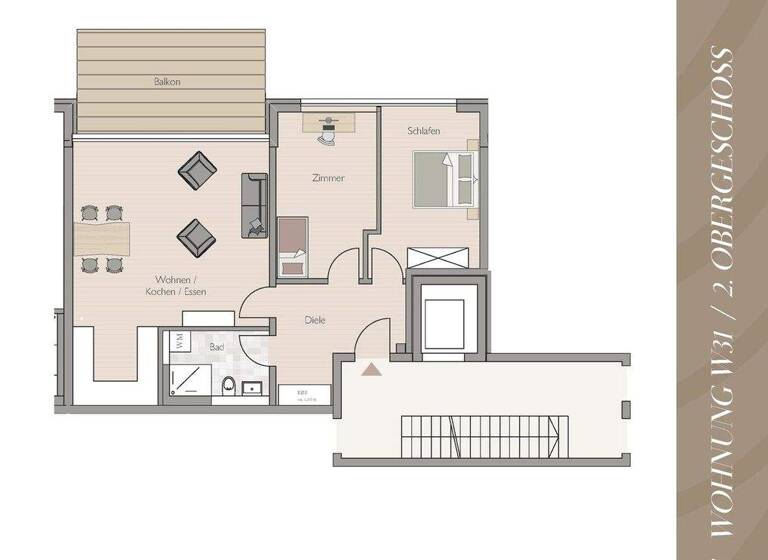 Wohnung zur Miete - Erstbezug 1.060 € 3 Zimmer 85,5 m² 2. Geschoss frei ab sofort Frauenbrünnl Straubing 94315